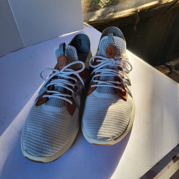 OluKai Men's Mio Li Lightweight Athletic Sneakers Mist Grey/Poi - Picture 1 of 4